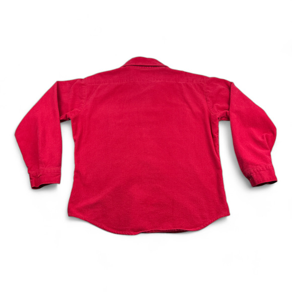 Vintage Five Brother Shirt Adult LARGE Red Flannel USA Union Made Barn Chore 80s - Picture 3 of 12